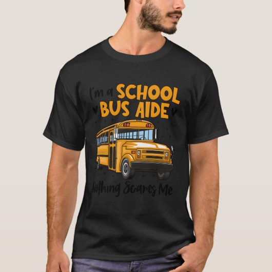 私はスクールバス助手のバス誇りを持った助手だ Tシャツ (正面)