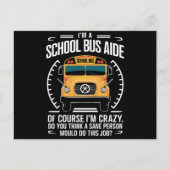 私はスクールバス助手の新学期おもしろいだ ポストカード (正面)