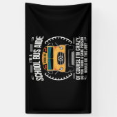 私はスクールバス助手の新学期おもしろいだ 横断幕 (縦)