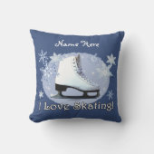 私はスケートで滑ることを愛します! クッション (正面)