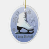 私はスケートで滑ることを愛します セラミックオーナメント (右)