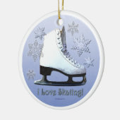 私はスケートで滑ることを愛します セラミックオーナメント (左)