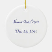 私はスケートで滑ることを愛します セラミックオーナメント (裏面)