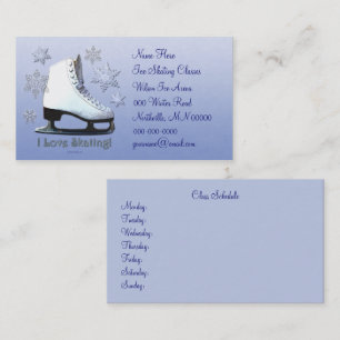 私はスケートで滑ることを愛します 名刺