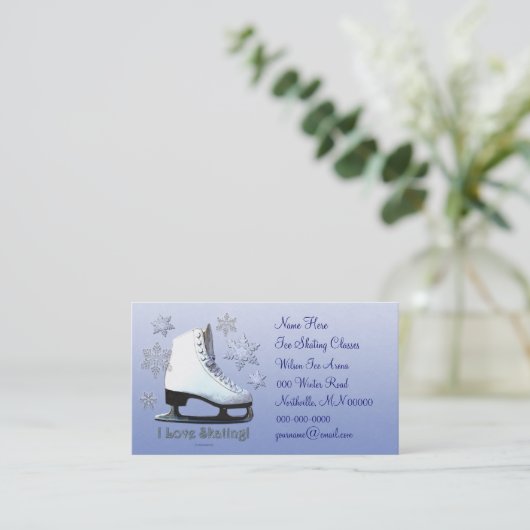 私はスケートで滑ることを愛します 名刺 (スタンド正面)