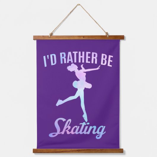 私はスケートで滑る 吊り下げ型タペストリー (正面)