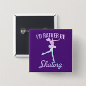 私はスケートで滑る 缶バッジ (正面&裏面)