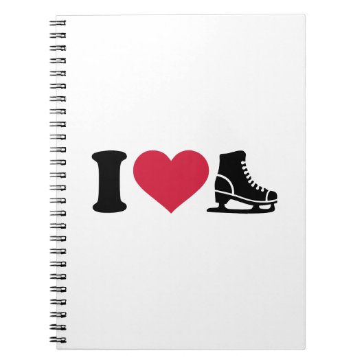 私はスケートの速度のフィギュアスケートを愛します ノートブック (正面)