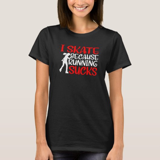 私はスケートをランニングす最低るの Tシャツ (正面)