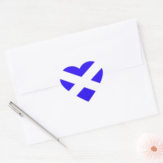 私はスコットランドのサンタイヤのステッカーが大好きだ ハートシール (封筒)