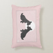 私はスコットランドのピンクの子犬の愛のアクセント枕 アクセントクッション (正面(垂直))