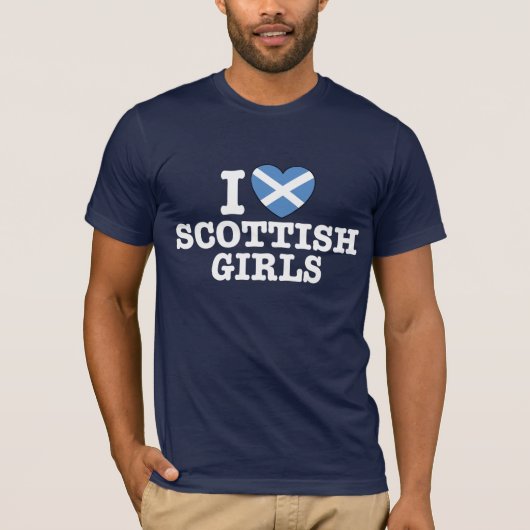 私はスコットランドの女の子が大好き Tシャツ (正面)