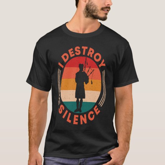 私はスコットランド人のベーパイパーの沈黙を破る Tシャツ (正面)