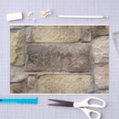 "私はスタックしています"壁の別の煉瓦 薄葉紙 (クラフト)