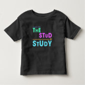 私はスタッドを入れた勉強-おもしろい学生デザイン トドラーTシャツ (正面)