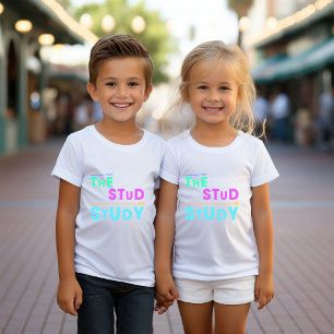 私はスタッドを入れた勉強-おもしろい学生デザイン トドラーTシャツ