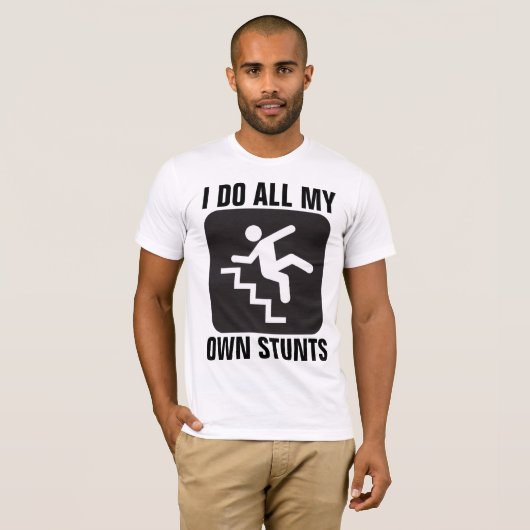 私はスタントTシャツを全おもしろい体やってる Tシャツ (正面フル)