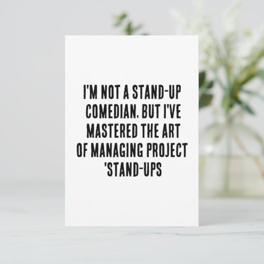 私はスタンドアップのコメディアンではないが、私はマスター サンキューカード (スタンド正面)