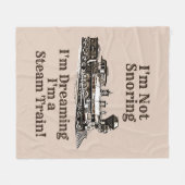 私はスチームの媒体である夢を見て、いびきではない フリースブランケット (正面(横))