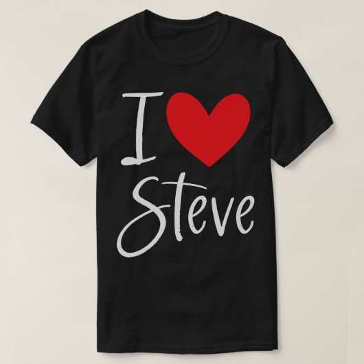 私はスティーブの名前パーソナライズされた男のBFF友人が大好き Tシャツ (デザイン正面)