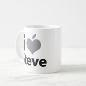 私はスティーブを愛します コーヒーマグカップ (正面左)