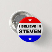 私はスティーブンで信じます 缶バッジ (正面&裏面)