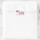 私はステッカーを投票しませんでした ラウンドシール (バッグ)