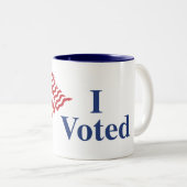 私はステッカーマグを投票 ツートーンマグカップ (正面右)