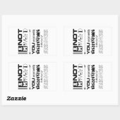 私はステッカー風変わりではない 長方形シール (シート)