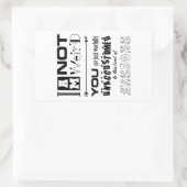 私はステッカー風変わりではない 長方形シール (バッグ)