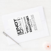 私はステッカー風変わりではない 長方形シール (封筒)