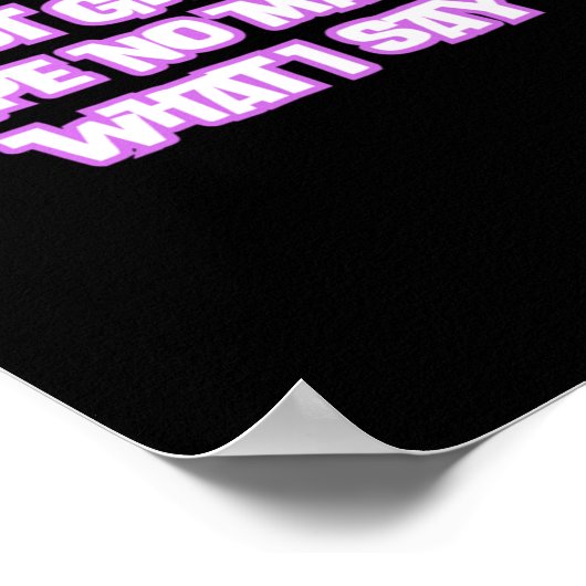 私はステッ与えクを言う何も言わないのVAPEしないで ポスター (角)