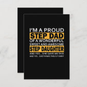 私はステッ誇りを持ったプ娘のステップパパだ 出欠カード (正面/裏面)