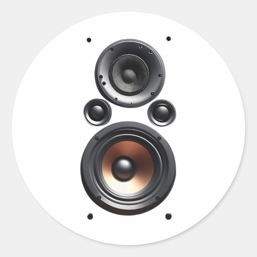 私はステレオオーディオスピーカーの簡単怠惰な最後 ラウンドシール (正面)