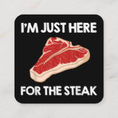 私はステーキギフトribeyeハウスが大好き スクエア名刺 (裏面)