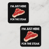 私はステーキギフトribeyeハウスが大好き スクエア名刺 (正面/裏面)