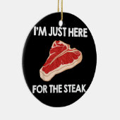 私はステーキギフトribeyeハウスが大好き セラミックオーナメント (右)