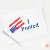 私はストッカーをポテー 楕円形シール (封筒)