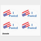 私はストッカーをポテー 楕円形シール (シート)