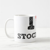 私はストックホルムを愛します コーヒーマグカップ (左)