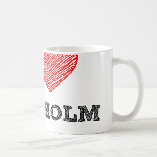 私はストックホルムを愛します コーヒーマグカップ (右)