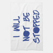 私はストップやる気を起こさせるなトレーニングの体育館ではないです キッチンタオル (縦)