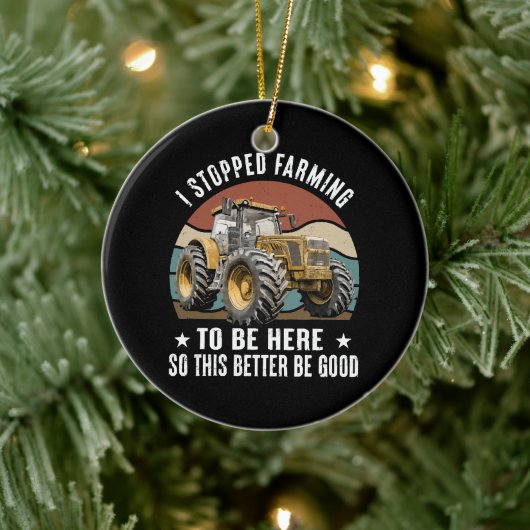 私はストップ農業ここにいるのでこれをもっと良く セラミックオーナメント (ツリー)