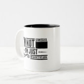 私はストレスのマグカップではない ツートーンマグカップ (正面左)