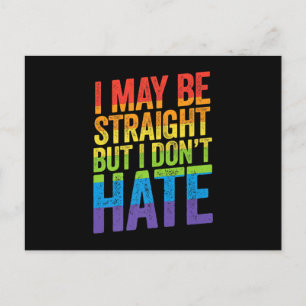 私はストレートかもしれないが、LGBTのプライド味方を嫌わない ポストカード