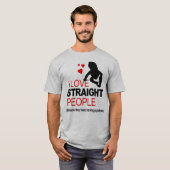 私はストレートな人が大好き Tシャツ (正面フル)