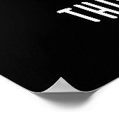 私はストレート考えバナおもしろいナプンダークBGできない ポスター (角)