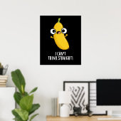 私はストレート考えバナおもしろいナプンダークBGできない ポスター (ホームオフィス)