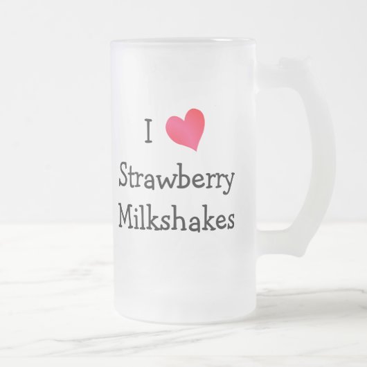 私はストロベリーミルクシェイクが大好き フロストグラスビールジョッキ (右)