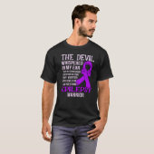 私はストームてんかん戦士認識度パープルG Tシャツ (正面フル)